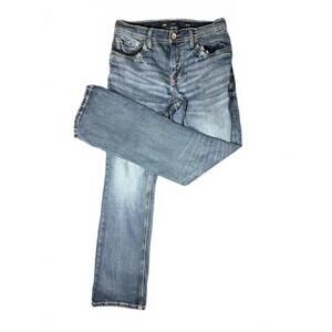 BKE Carter Men's Blue Denim Low Rise Jeans with Straight Leg Size 32x32